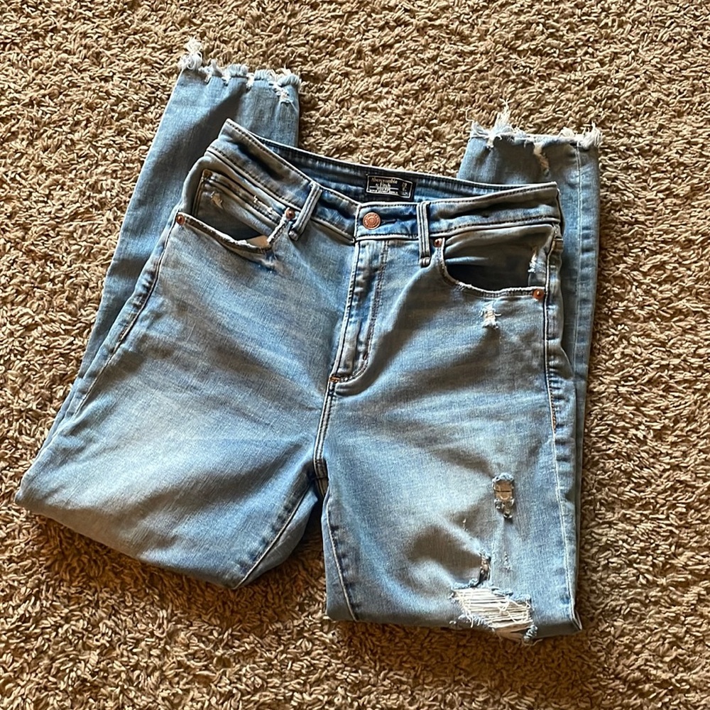 Abercrombie cure love high rise super skinny ankle